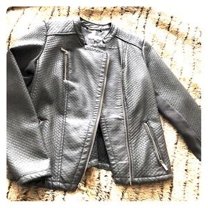 NWT Calvin Klein moto jacket dark gray